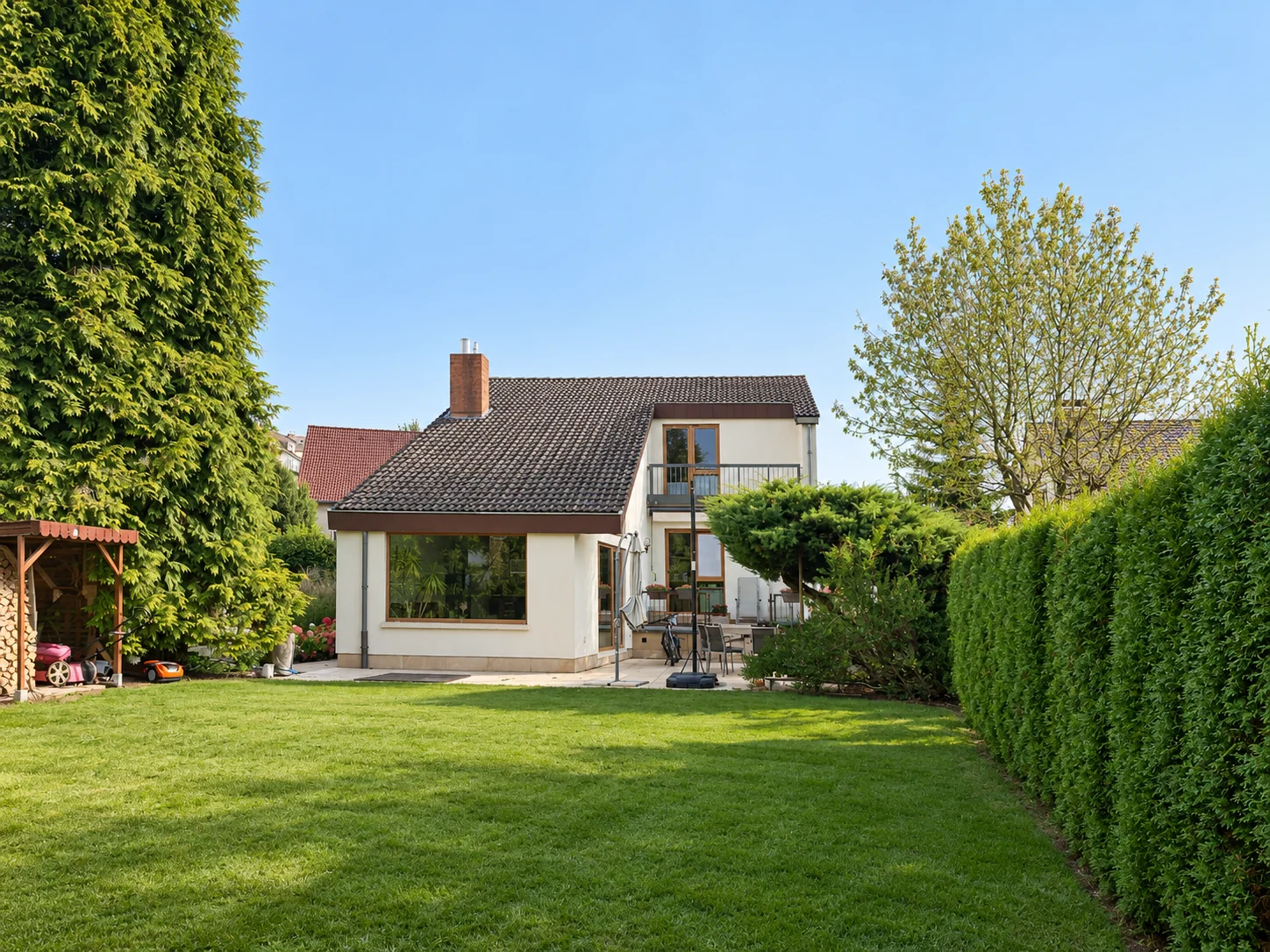 Maison existante, côté jardin — Extension de maison, Oberanven, LU